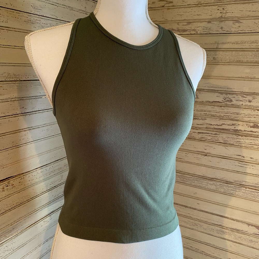 Intimately Free People Green Crop Tank - M/L